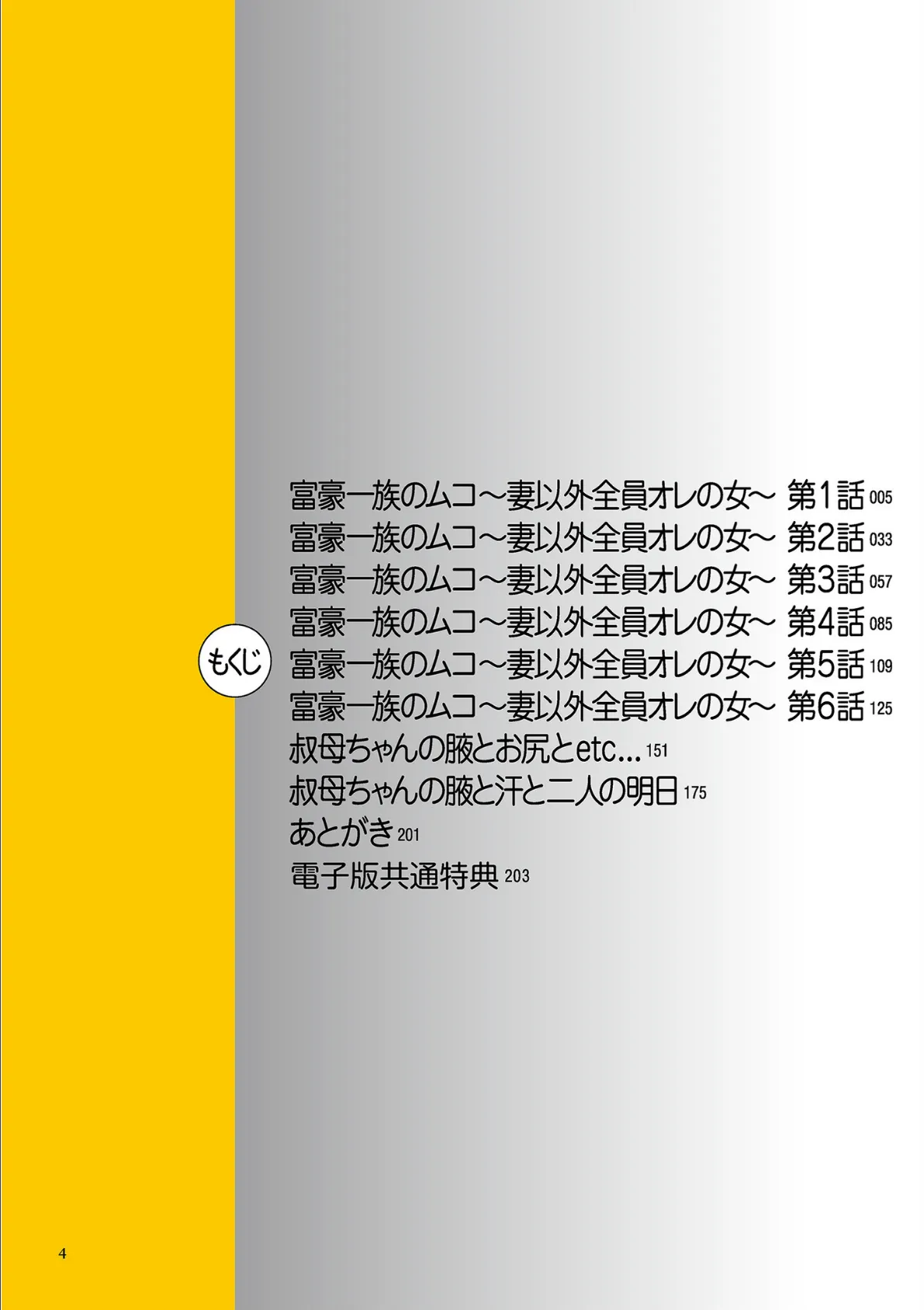 富豪一族のムコ〜妻以外全員オレの女〜【電子特装版】 4ページ